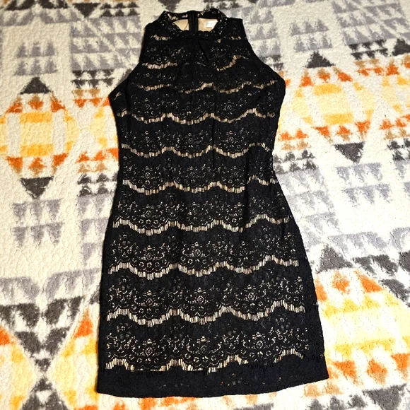 love, Fire | Dresses | Love Fire Black Lace Dress Over Cream Liner Size Xs  | Poshmark